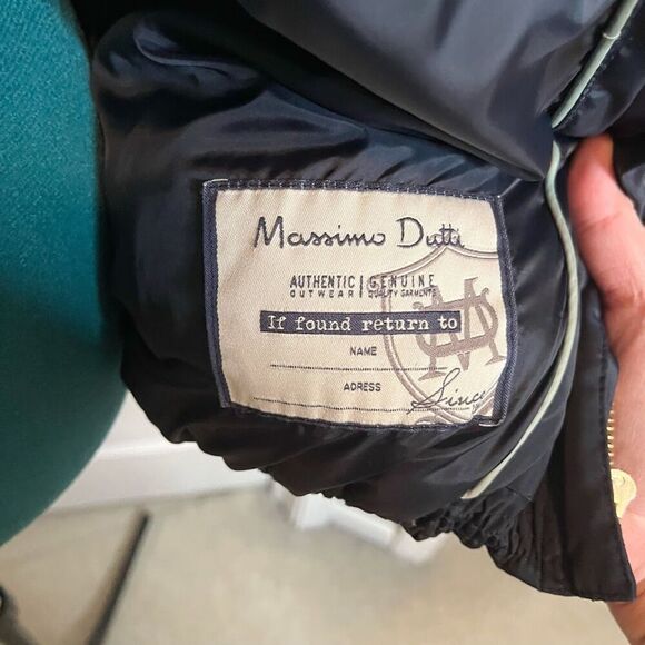 Massimo Dutti Made in Italy Duck Down Sports Hooded Zip Pocket Puffer Coat - Picture 13 of 15